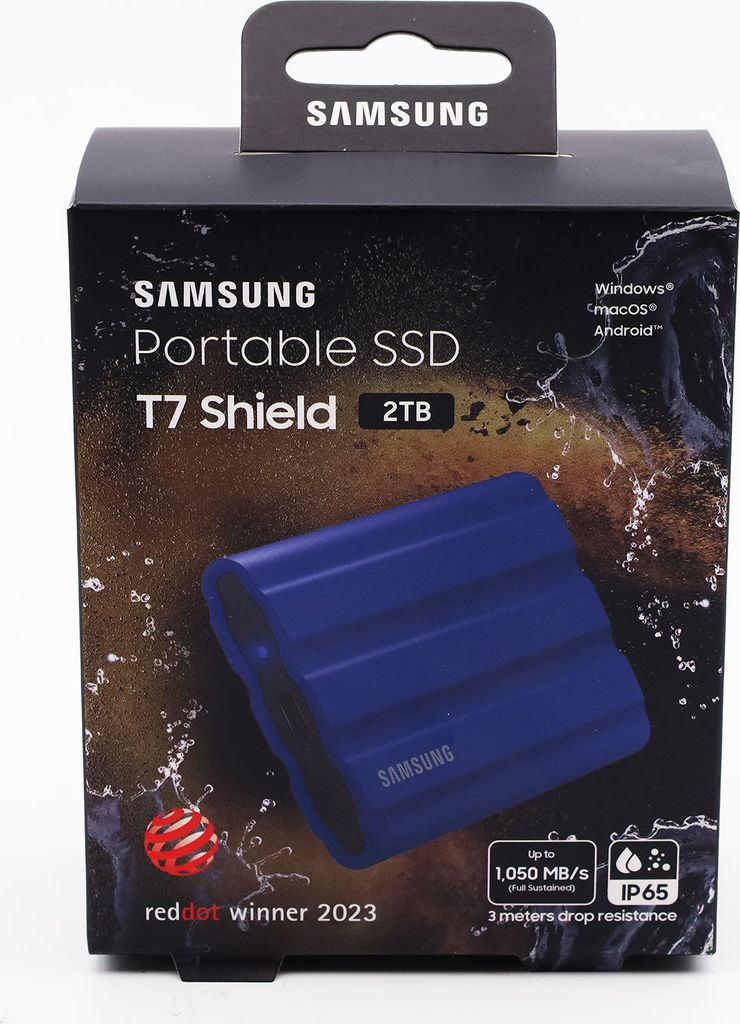 Samsung Portable SSD T7 Shield blau 2TB, USB-C 3.1 Produktbild 
