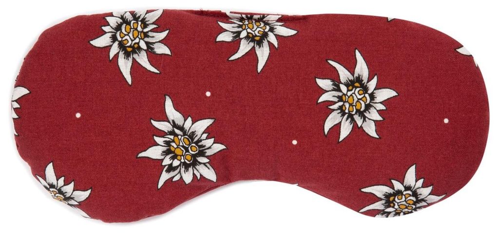 Augenkissen Leinsamen + Augentrost, zur Entspannung, zum Kühlen oder für Yoga - Farbe: Blume Edelweiß