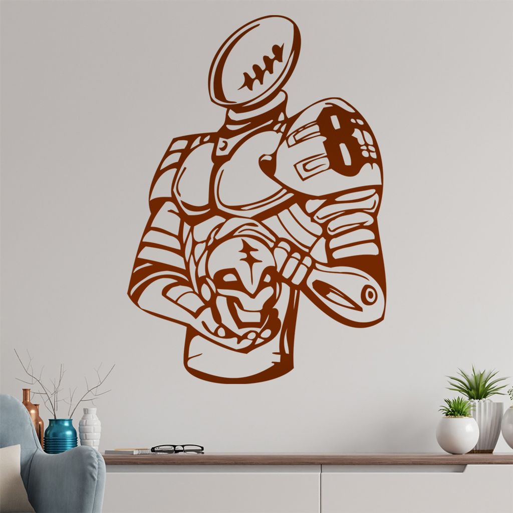 Football Spieler Wandtattoo in 6 Größen - Wandaufkleber Wall Sticker - Dekoration, Küche, Wohnzimmer, Schlafzimmer, Badezimmer