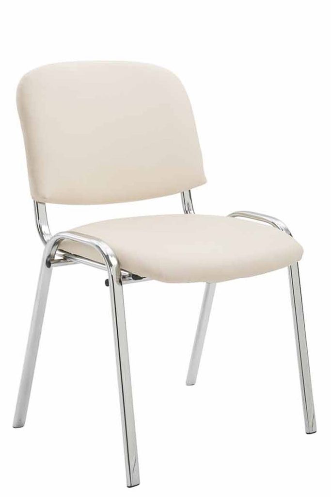 Sedia visitatore Ken C in Pelle finta crema Immagine del prodotto 