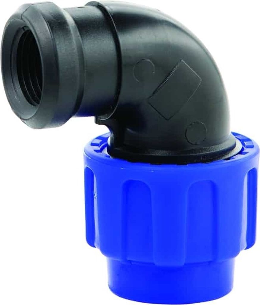 PP PE Rohr Verschraubung 90° Winkel 32 x 1/2" IG