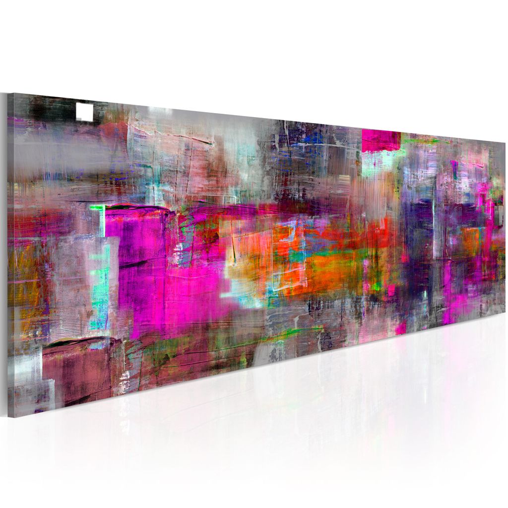 Modernes Wandbild a-A-0217-b-c (135x45) - 1 Teilig Bilder Fotografie auf Leinwand Foto Bild Dekoration Wand Bilder Kunstdruck ABSTRAKT WIE GEMALT