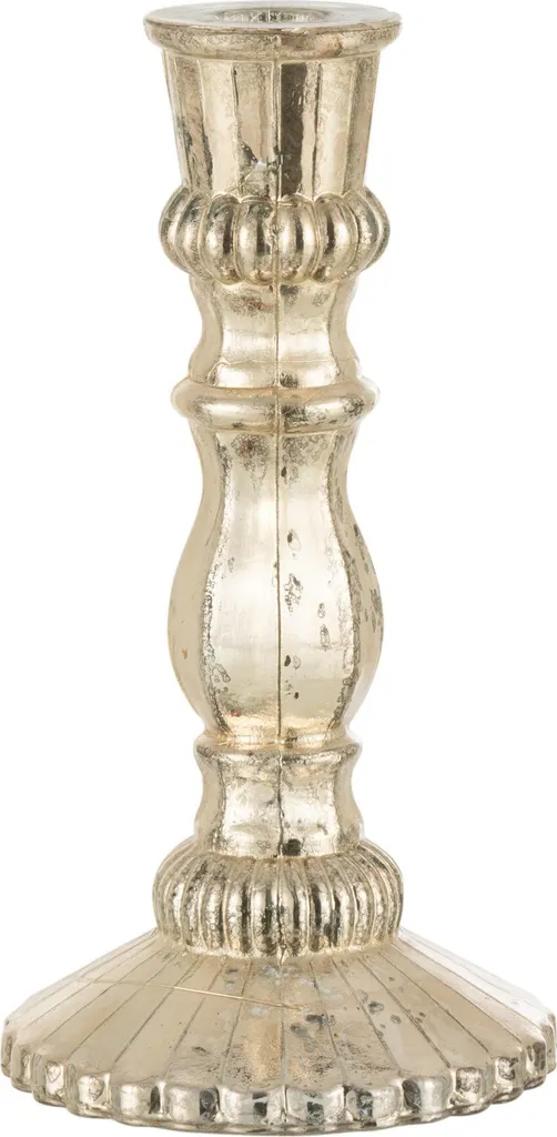Bougeoir pour Ambiance Orientale Argenté Large - J-Line Verre Déco