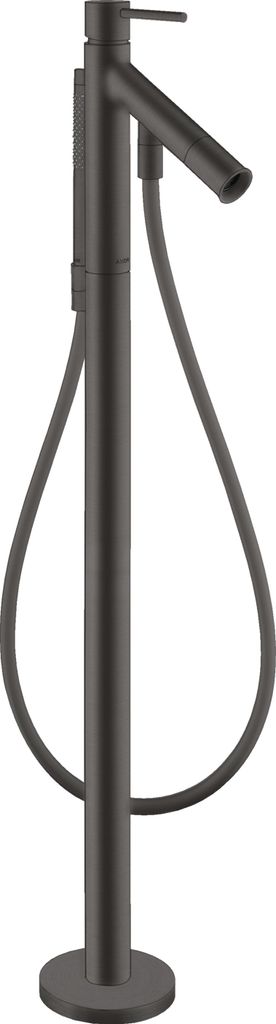 Einhebel-Wannenmischer AXOR STARCK DN 15, bodenstehend brushed black chrome brushed black chrome