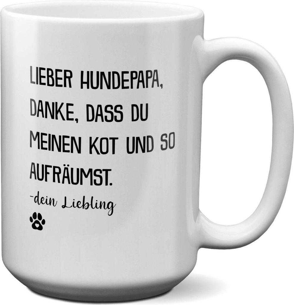 22Feels XL Tasse Bester Hundepapa Herrchen Geschenk Hundeliebe Welpe Kaffeetasse Hund Dog Dad Haferl Männer Geburtstag Vatertag Weihnachten Gesche...