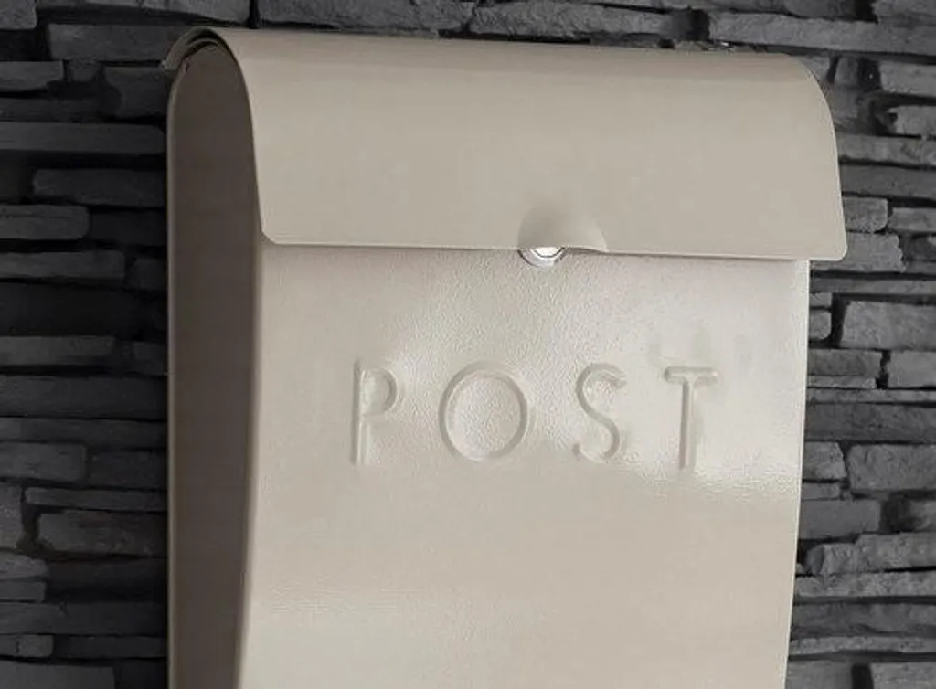 Boîte aux lettres moderne extérieure murale grise en acier robuste - 3