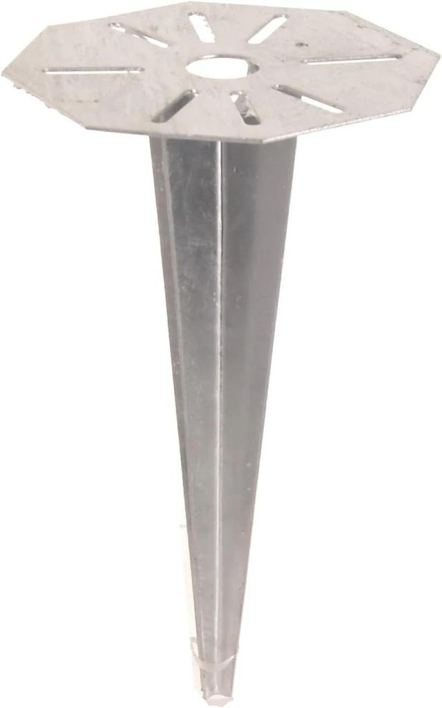 Erdspieß für Gartenlampe Einschlaghülse für Außenleuchte Bodenanker feuerverzink 30 cm/ Ø11,5 cm - 1 Stk.