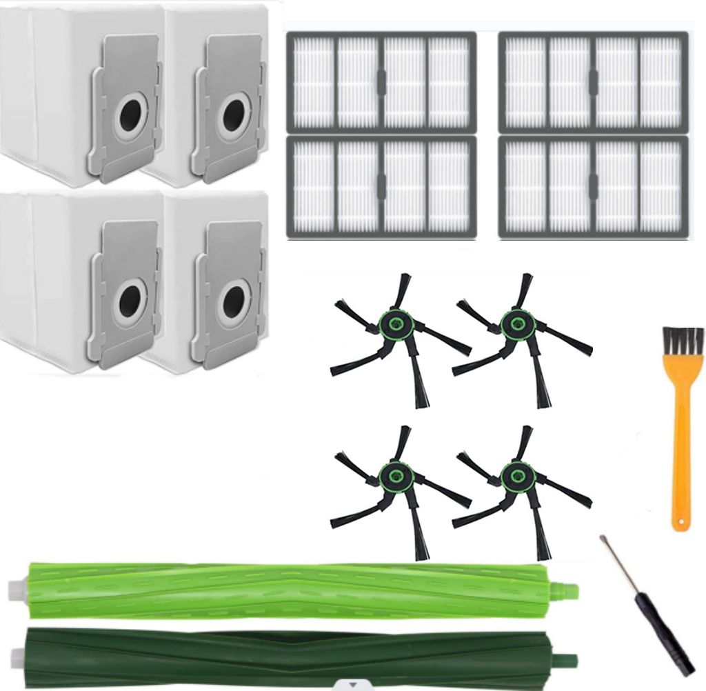 INF Zubehör Bürsten Filter Staubsaugerbeutel 16-teilig Mehrfarbig iRobot Roomba S9 (9150) / S9 Plus (9550)