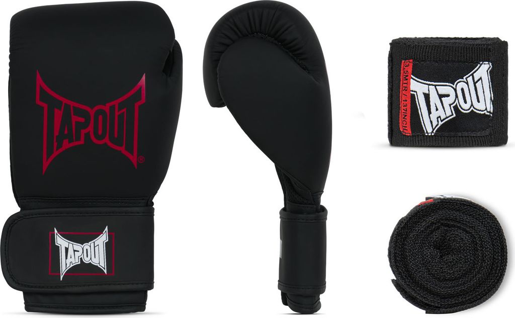 Boxsport Starterset aus Kunstleder STARTER SET FAIRPORT Black/Red 12 oz Tapout
