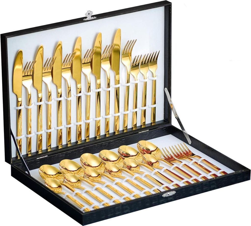set di posate da 30 pezzi Oro 18/10 acciaio inossidabile Immagine del prodotto 