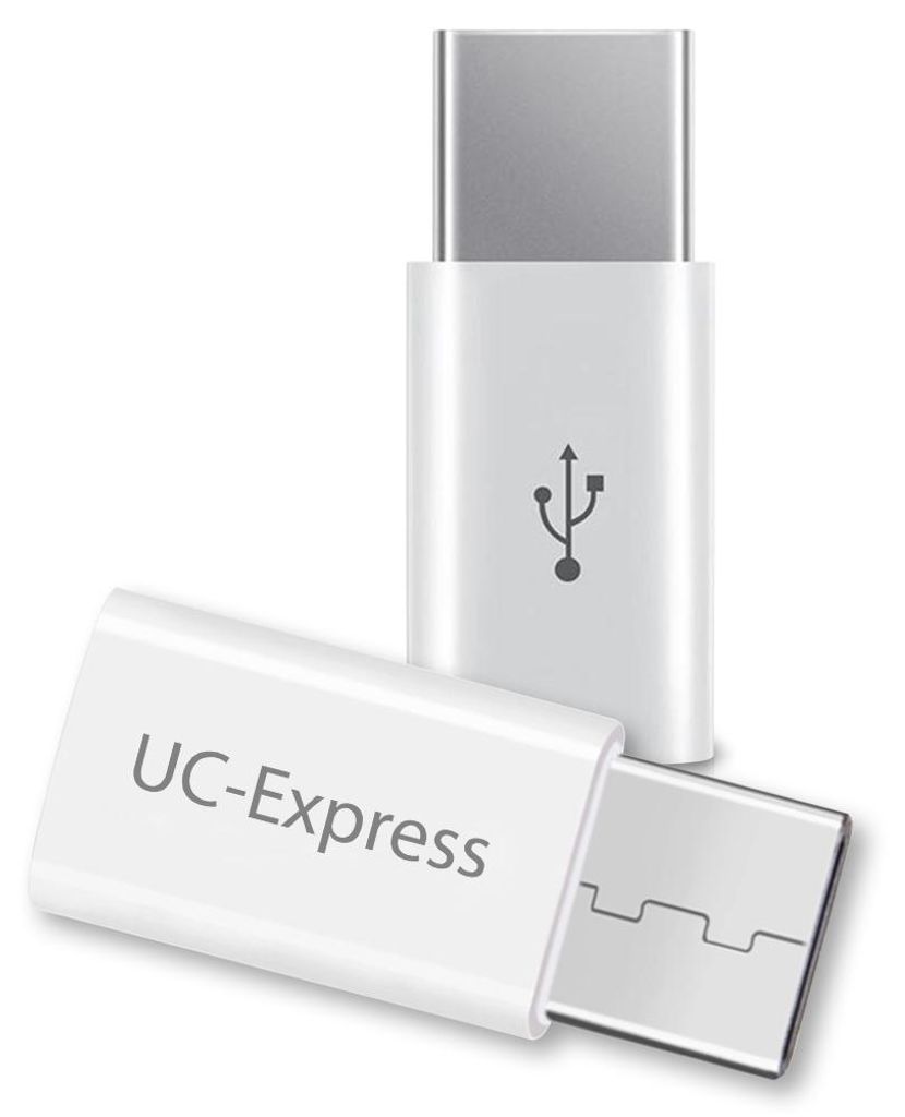 2x Adapter USB Micro USB C Typ-C Stecker wandelt USB 2.0 Produktbild 
