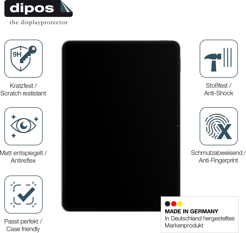 2x Schutzfolie für Xiaomi Pad 7 Pro matt - Anti-Shock 9H Produktbild 