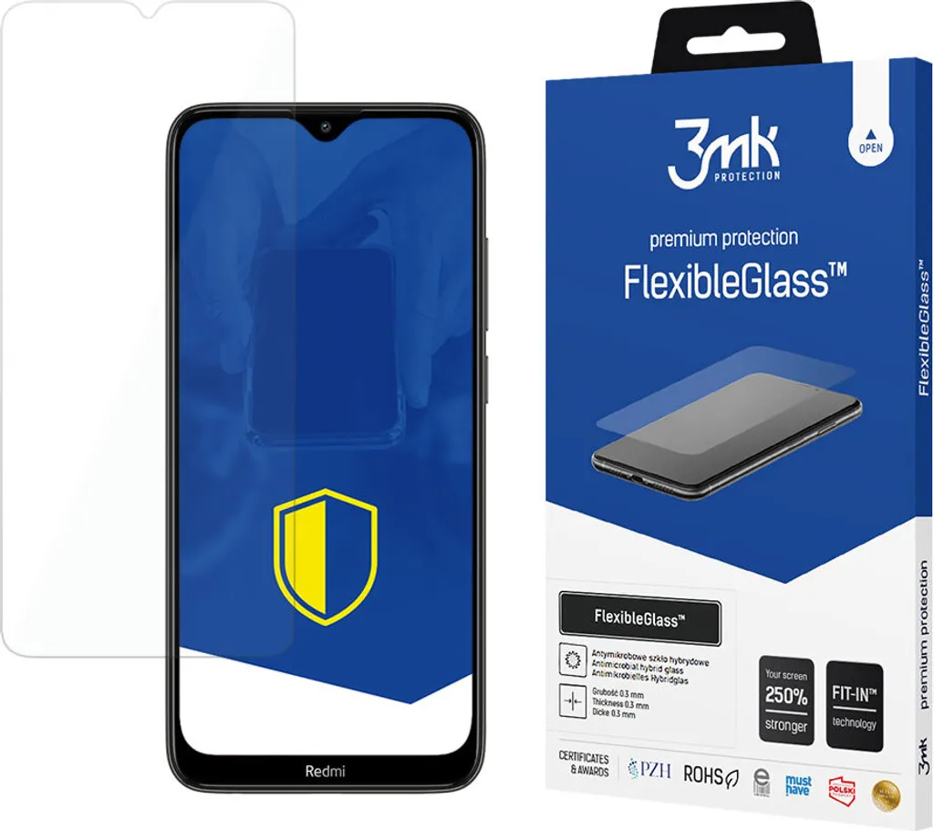 Xiaomi Redmi 8A Protezione 3mk FlexibleGlass - Mai più schermi rotti