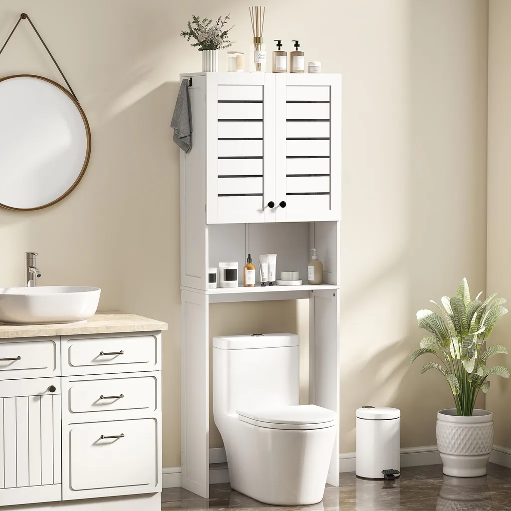 Meuble de rangement WC et buanderie pour optimiser petits espaces