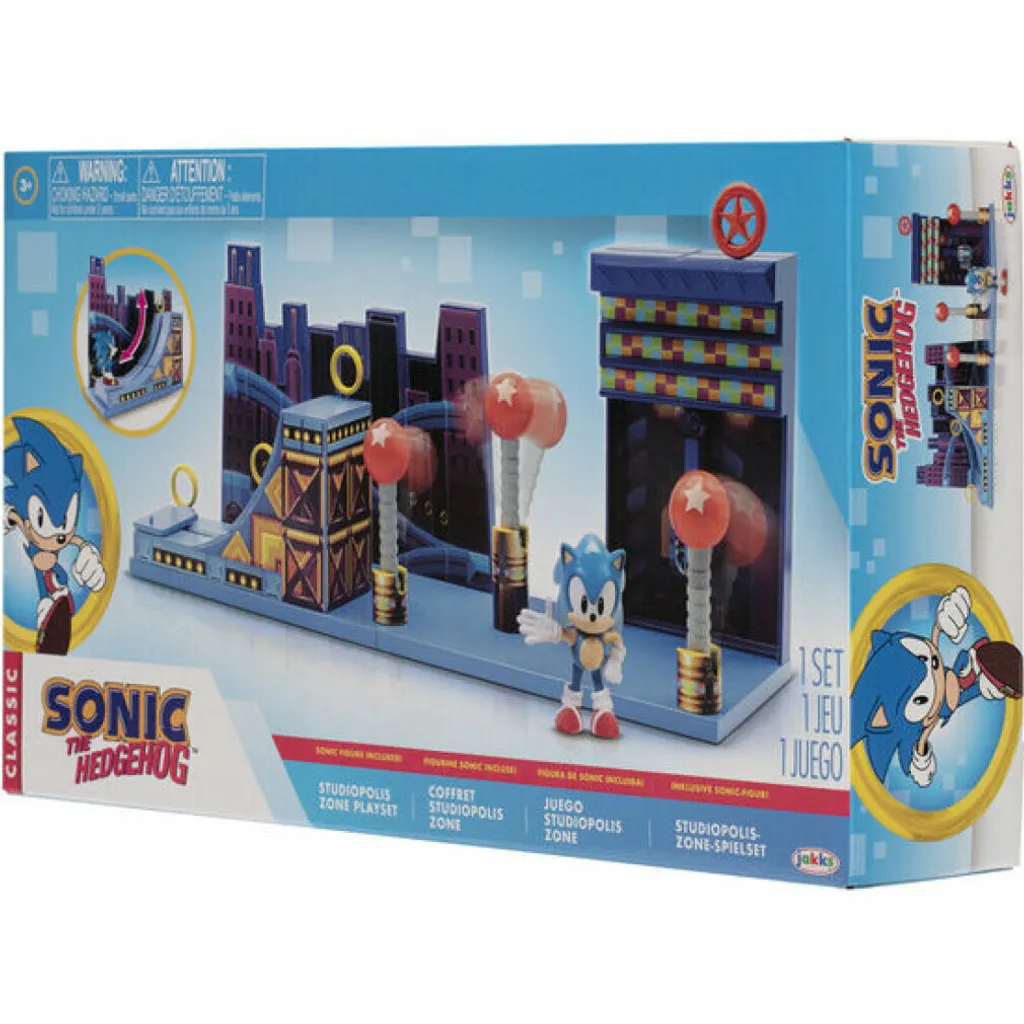 Sonic Playset Studiopolis Zone avec Rampe Interactive et Figurine 6cm - 3