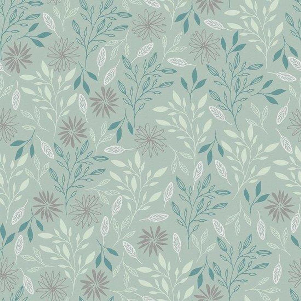 Unyqoos Abnehmbare Boho-Wanddekoration mit floralem Motiv für verschiedene Räume, blau-grün