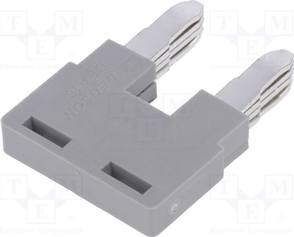 2x grau DFA16-02P-11-00AH Schienen-Steckverbinder Wege: 2