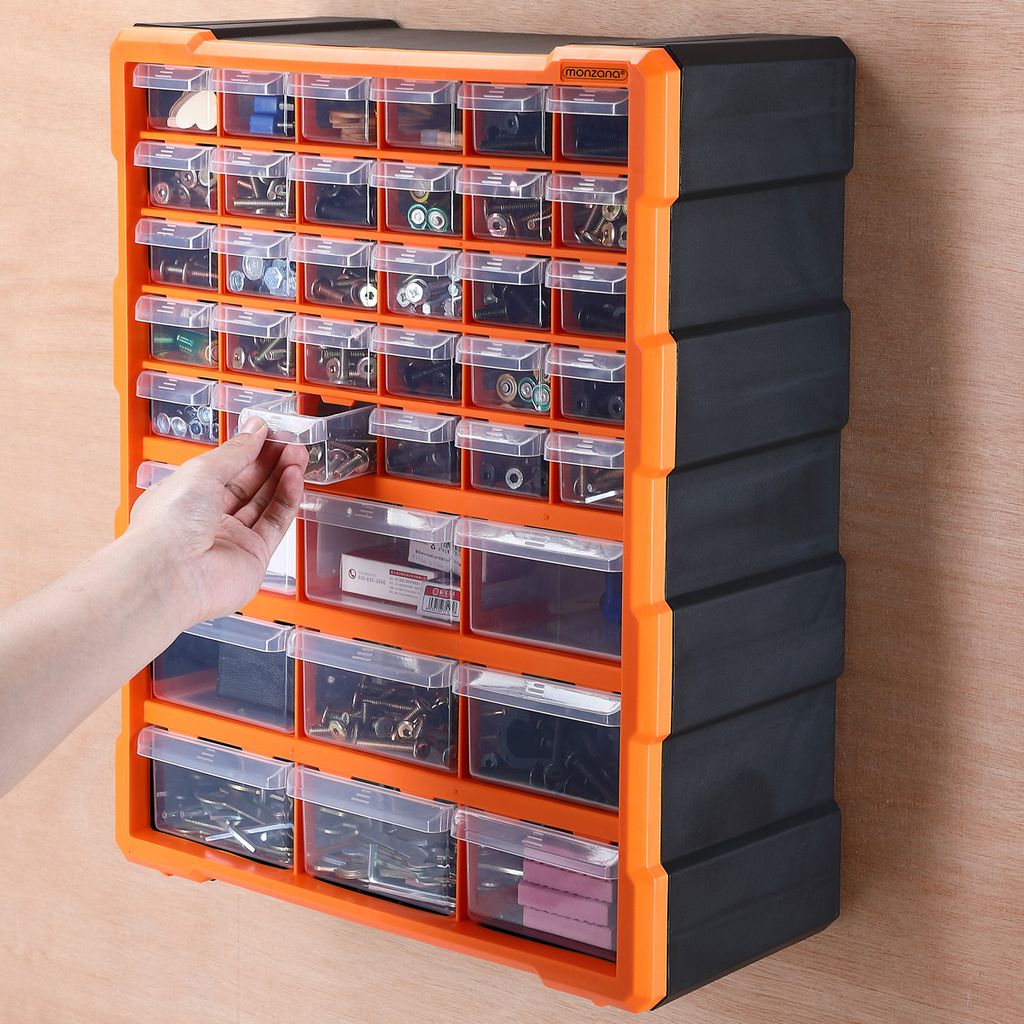 Kleinteilemagazin mit 18 Fächern Schubladen Sortimentsboxen Sortimentskasten 