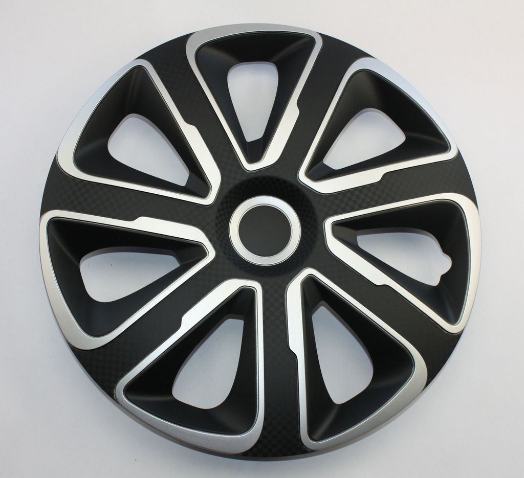 SET Radkappen Radzierblenden 4er Satz 13 Livorno Carbon silver-black