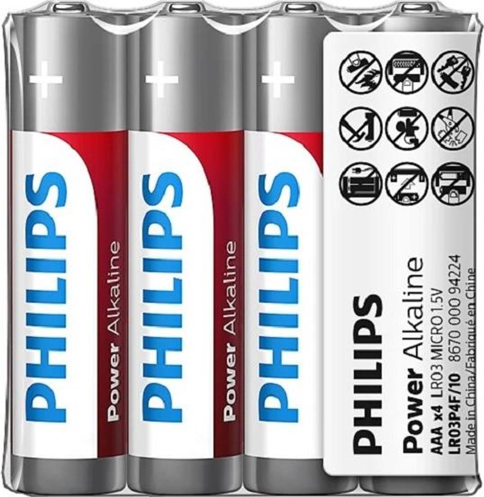 Philips Power Batteria alcalina ricaricabile LR03P4B/10, Immagine del prodotto 