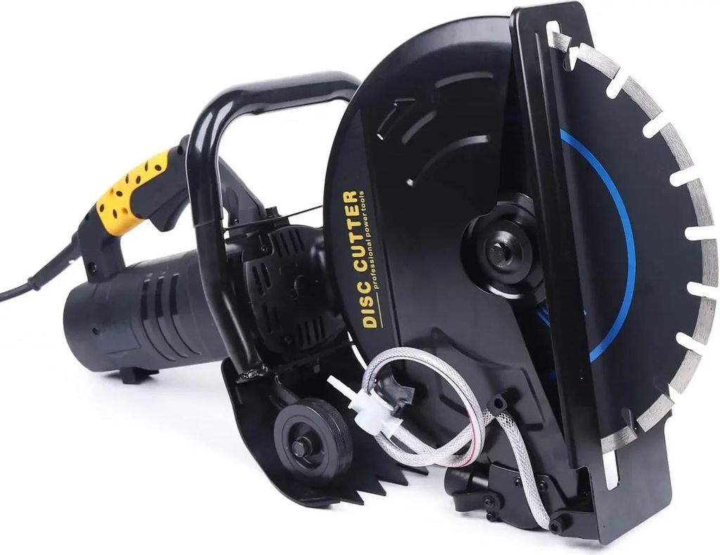 Betonsäge - Elektrische Steinsäge - Leistung 3200 W - Trennscheibe 35 cm - Nassschnitt mit Wasserleitung und Pumpe - Für Stein und Ziegel - Fuge...