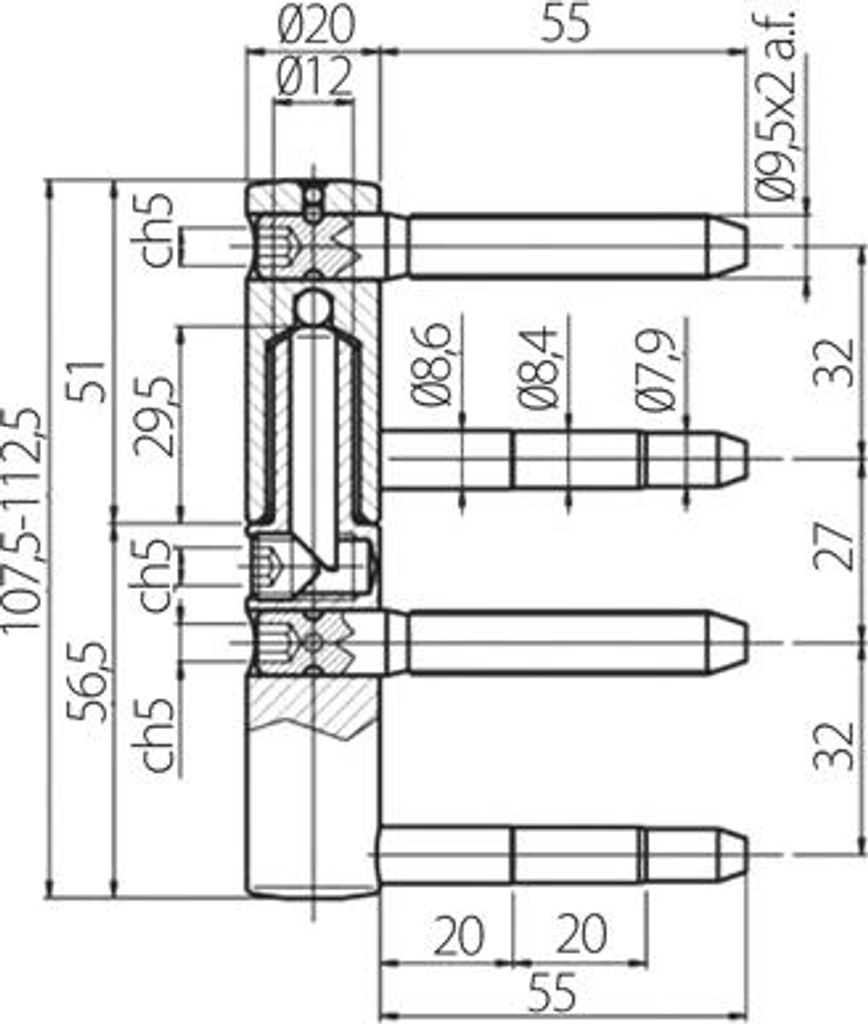 Charnière 495-200 Otlav EXACTA 3D 20 mm avec protection Image du produit 