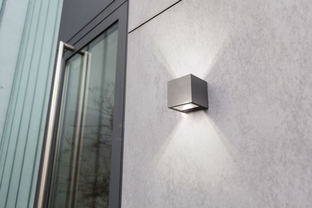 Lutec LED Außenwandleuchte Gemini anthrazit Up- & Downlight Produktbild 10