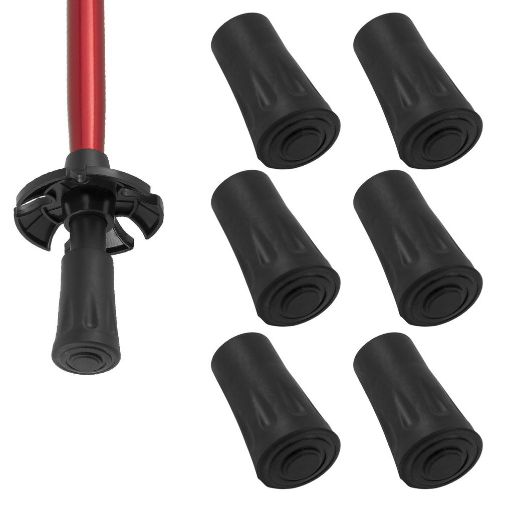 MidGard Nordic Walking Ersatzpads - Gummipuffer für Wander- und Trekkingtouren 6 Stück