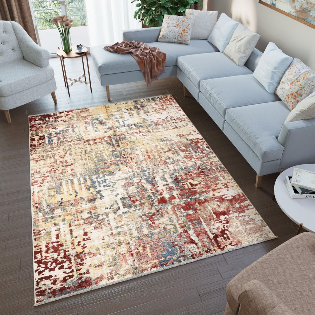 Tapiso Teppich RIVIOLI Modern Design Beige Wohnzimmer 120 x 170 cm