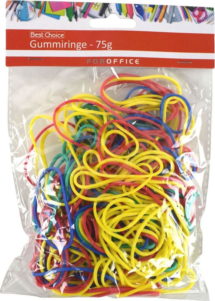 ca. 180 Ringe aus Gummi je Ø 3,5 cm mehrfarbig 75 g pro Produktbild 