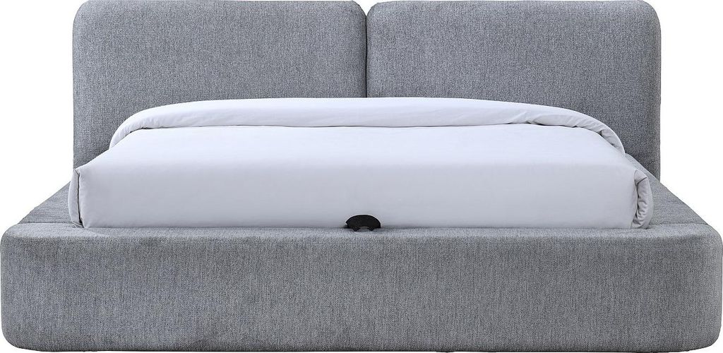 Bett mit Stauraum 140 × 190 cm – Stoff – Grau – JUDALO by Maison Céphy