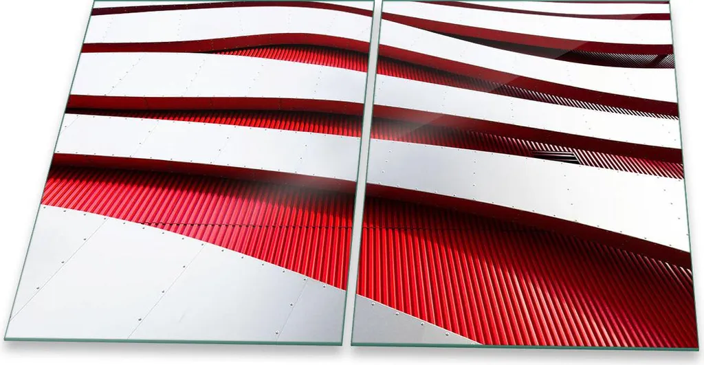 Piastra di copertura per piano cottura in ceramica 2 pezzi 2x40x52 Retro red splashback cover glass
