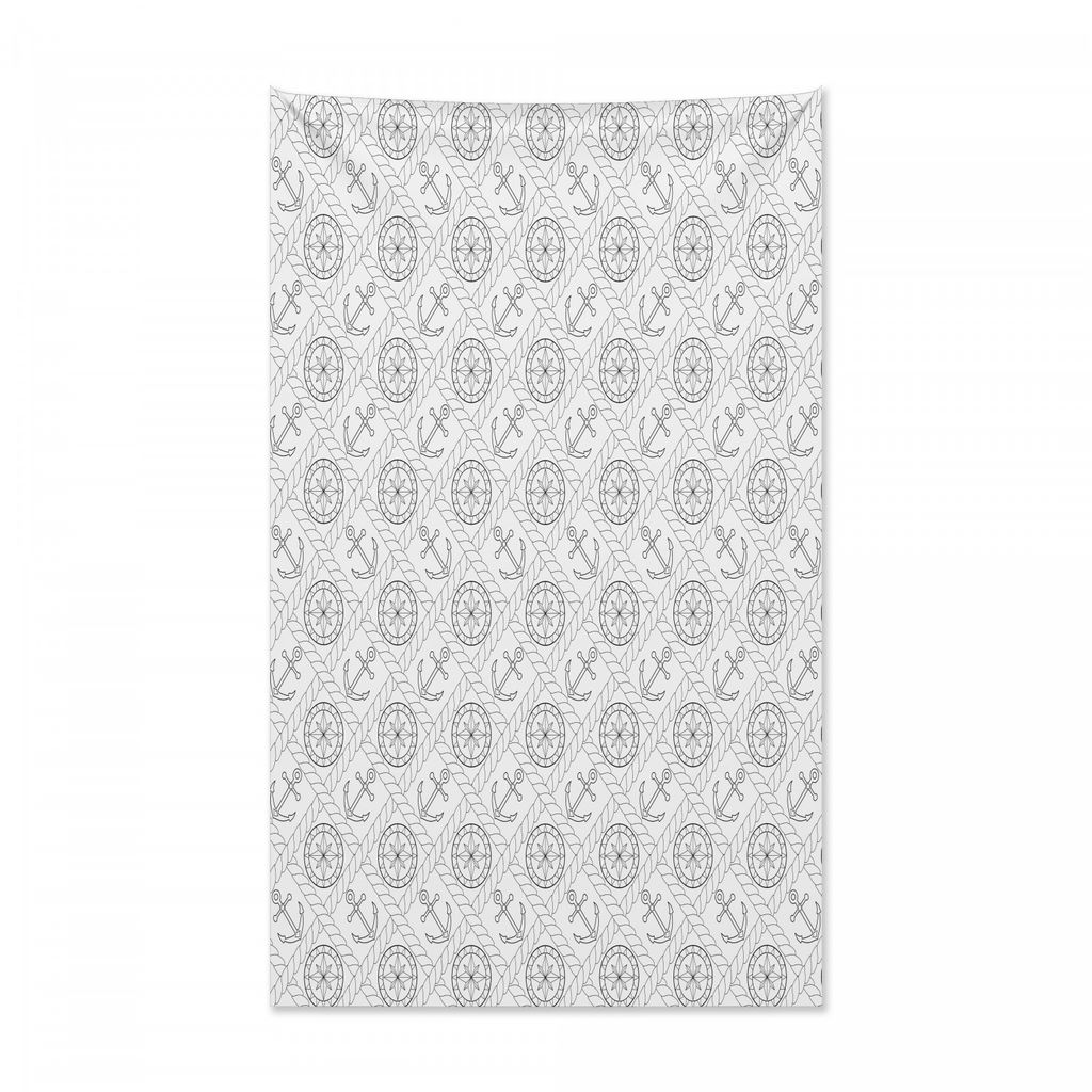 Abakuhaus Kompass Wandteppich und Tagesdecke, Diagonales Seile-Muster aus Weiches Mikrofaser Stoff Kein Verblassen Klare Farben Waschbar, 140 x 230...