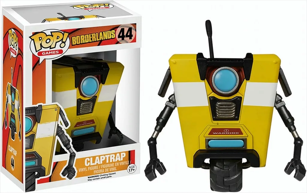 Funko POP Claptrap Borderlands figurine jaune détaillée en vinyle 9cm