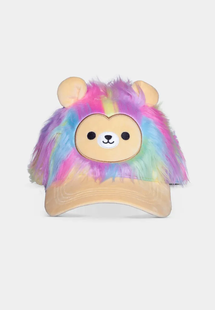 Squishmallows Leonard Cappellino Peluche Leone Arcobaleno - Accessorio Kawaii