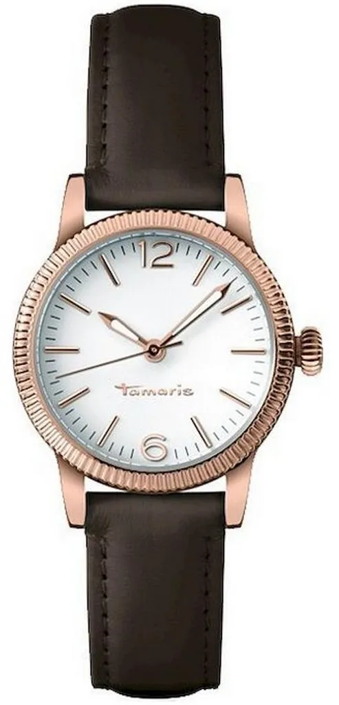 Montre Femme en Cuir Marron et Acier Or Rose Tamaris Elli Modèle B11