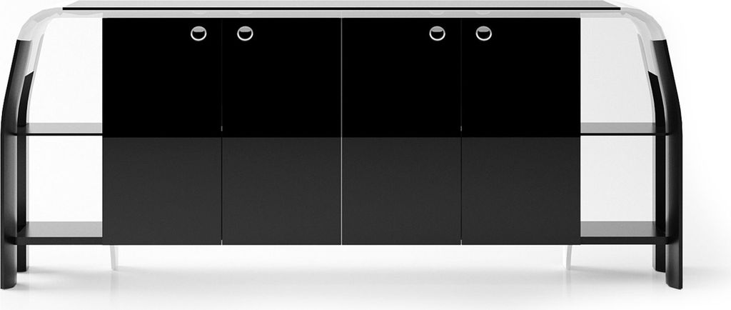 Schwarze Konsole aus Holz modern und elegant