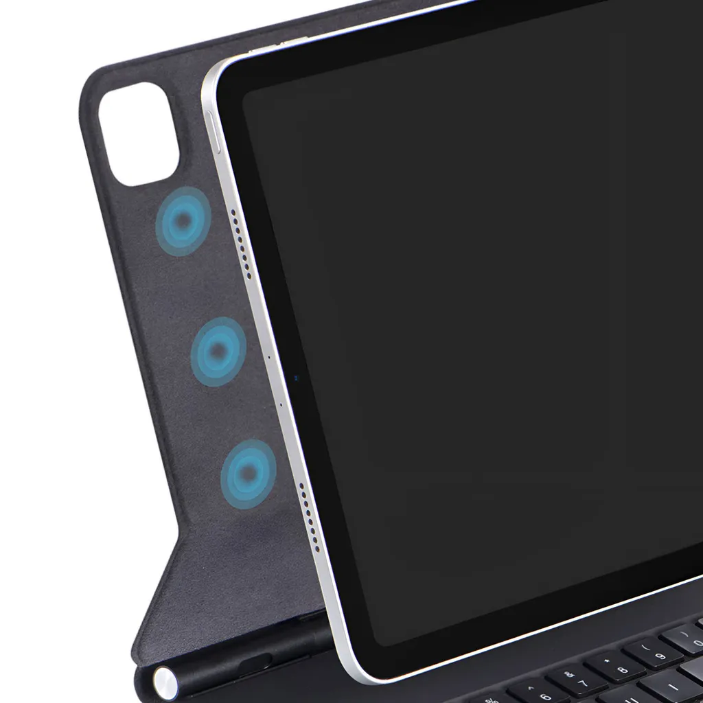 Clavier iPad Air 4 rétroéclairé et étui Bluetooth QWERTY Noir slim - 6
