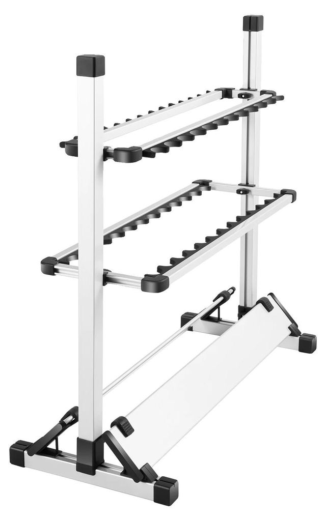 Angelrutenhalter, 24 Ruten Kapazität, Einfach zu Montieren, WEISS