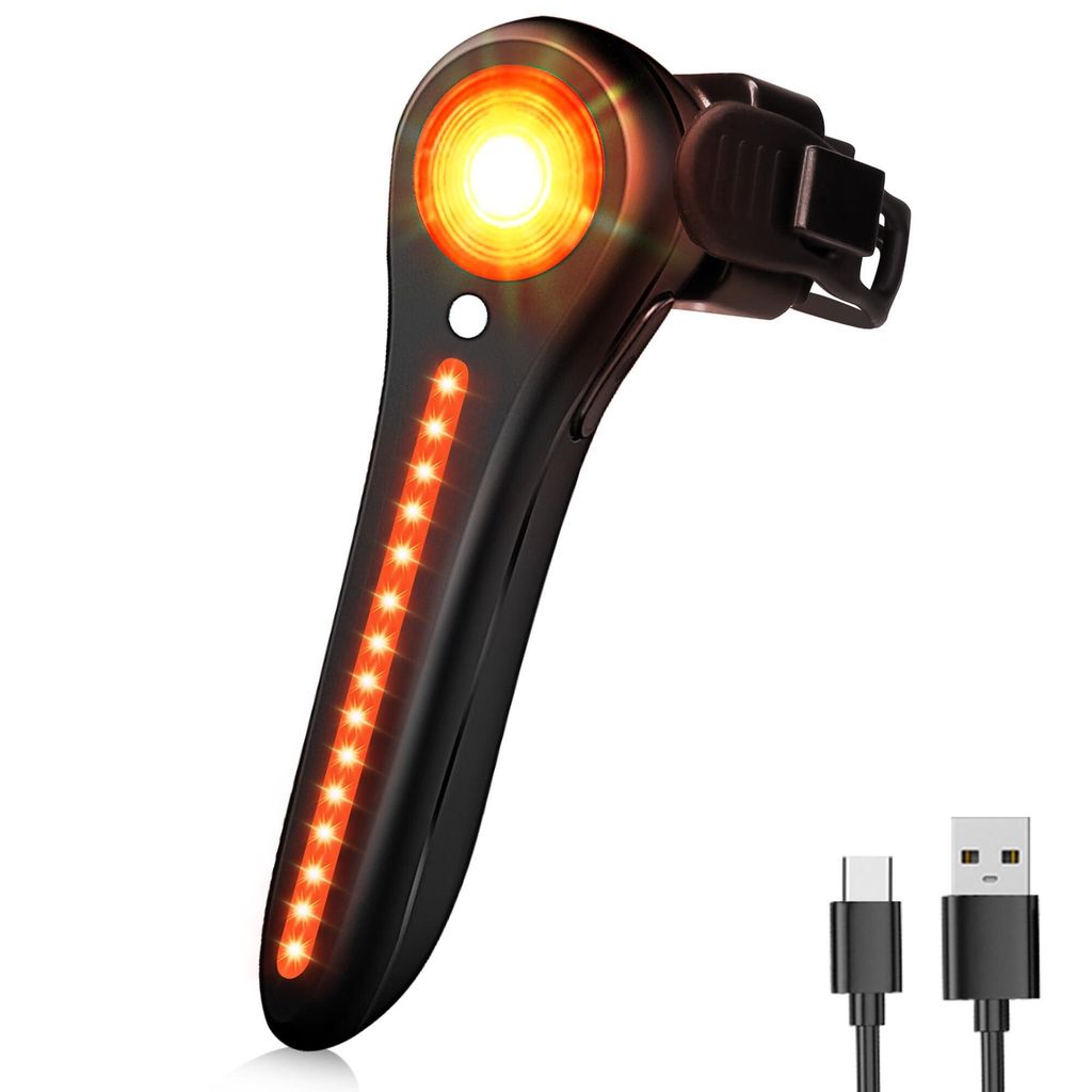 Smartes Fahrradrücklicht mit Bremslicht und Lichtsensor, Produktbild 