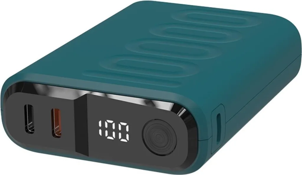 Realpower PB-10000C Powerbank 10000mAh avec 3 Ports USB-C Bleu Foncé