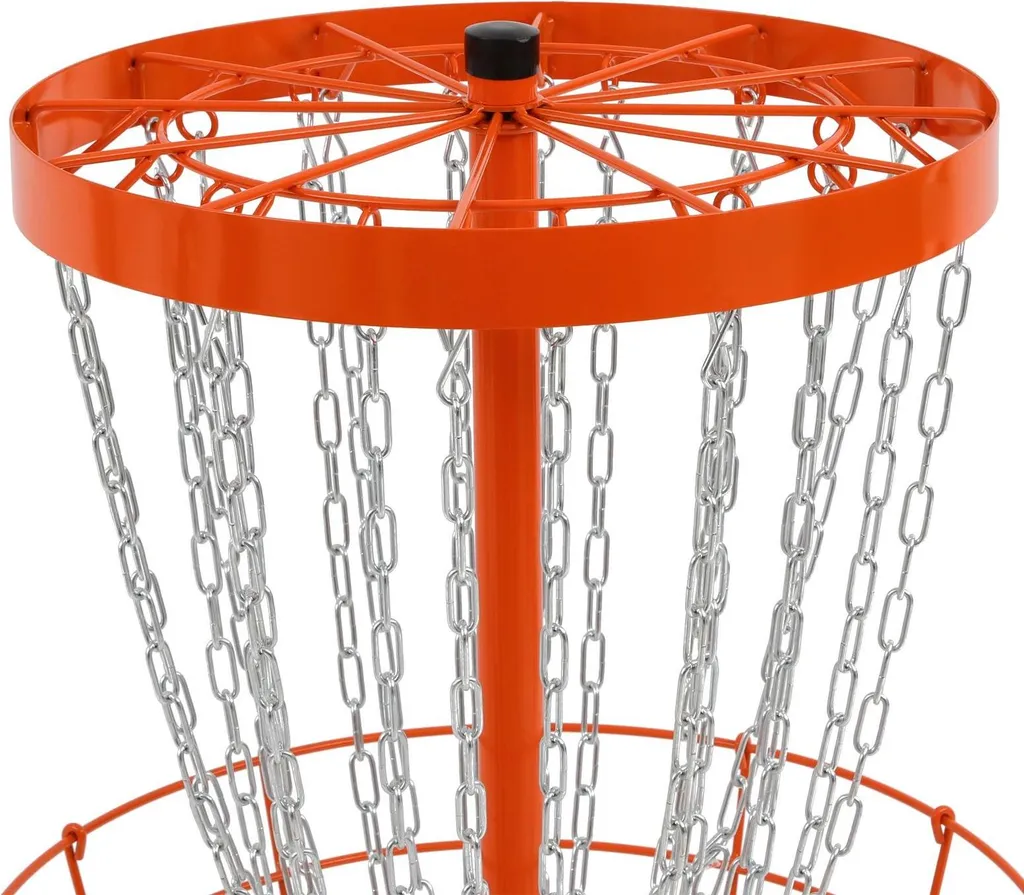 Cible de Disc Golf Portable avec Chaînes en Métal pour Extérieur