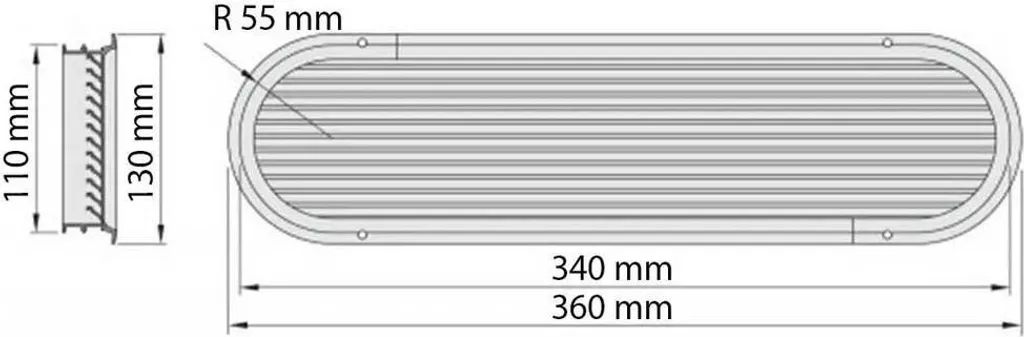Aérateur Anti-Humidité Vetus ASV 890 mm Argent pour Cale et Pont