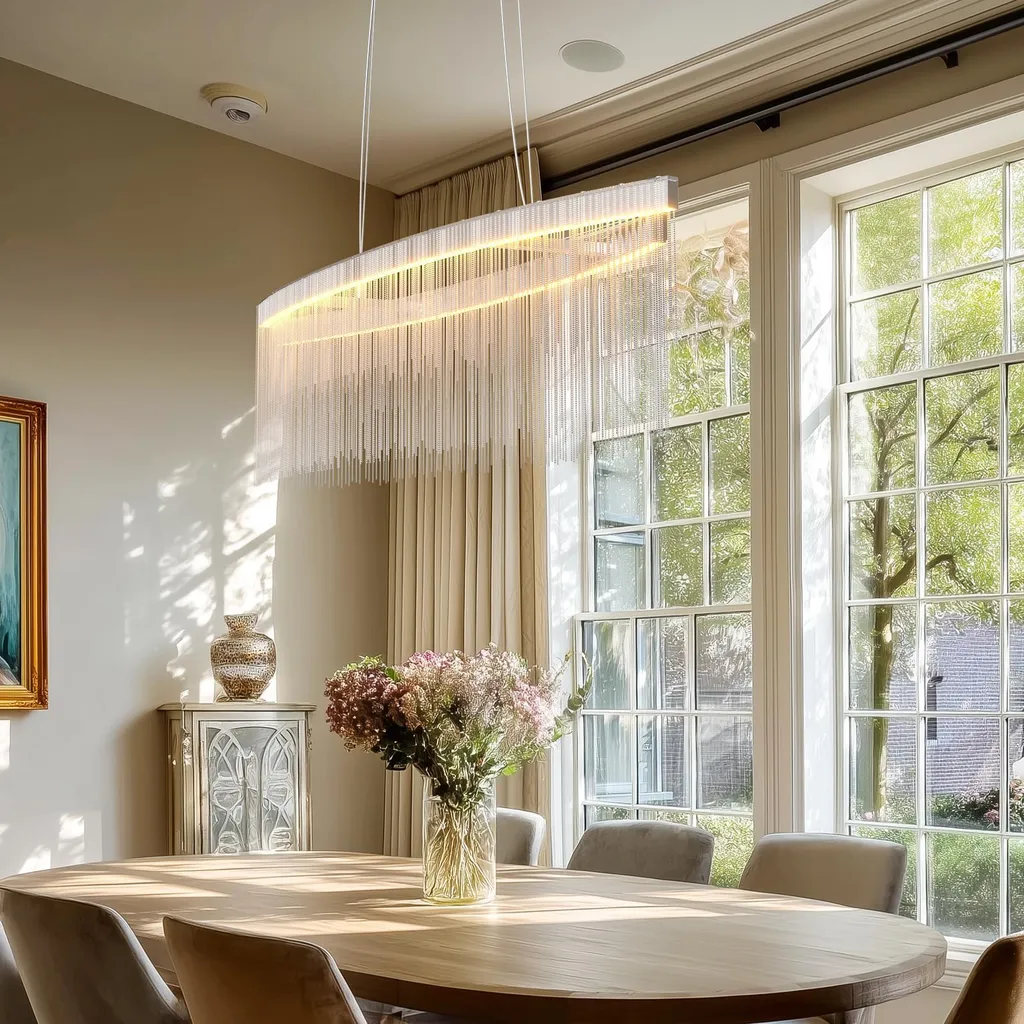 Suspension Luminaire LED pour Table à Manger à Hauteur Modulable