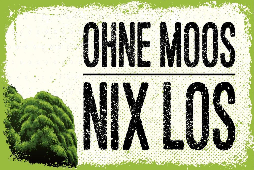 vianmo Holzschild 20x30 cm Ohne Moos nix los