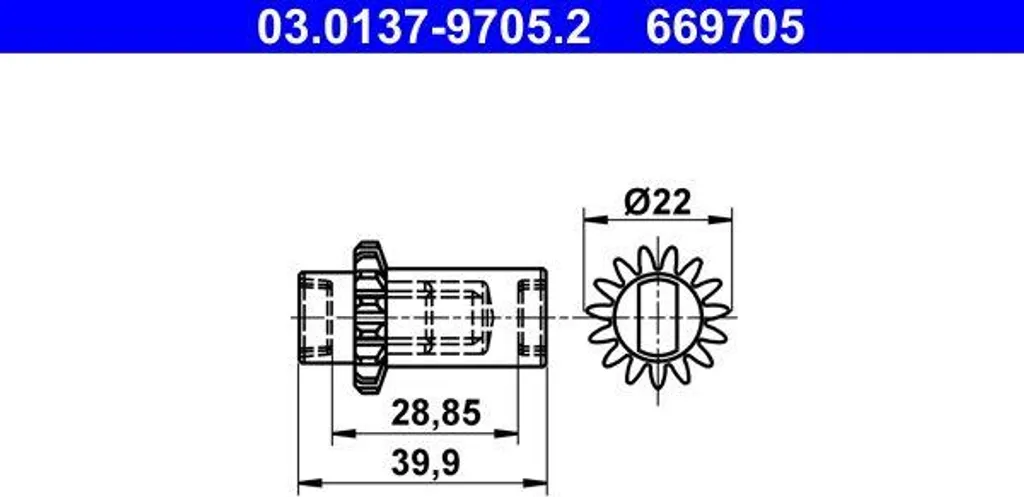 ATE 03.0137-9705.2 Kit d'accessoires de frein de stationnement Jumper