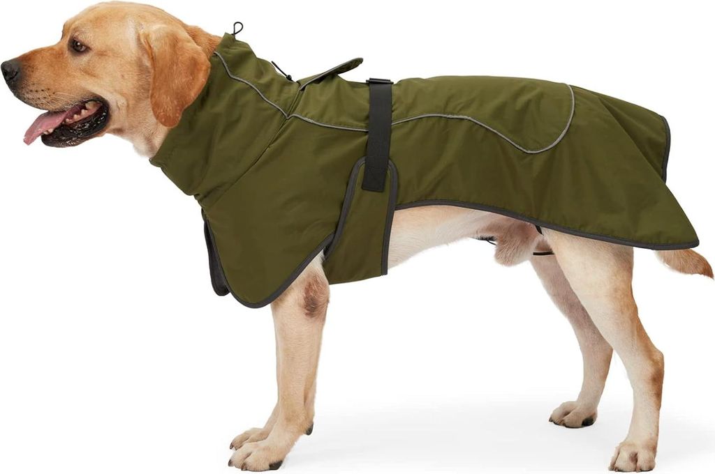 Hundejacke Wasserdichter Hundemantel Reflektierende Jacke für kaltes Wetter mit weichem Fleecefutter Warmer Mantel für Hund Indoor & Outdoor Camp...