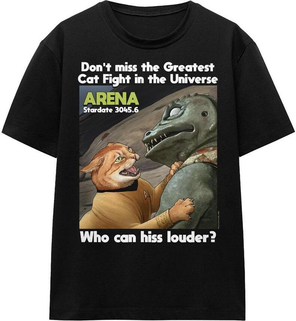 Star Trek - "Cat Fight" T-Shirt für Herren/Damen Uni TV16088 (S) (Schwarz)