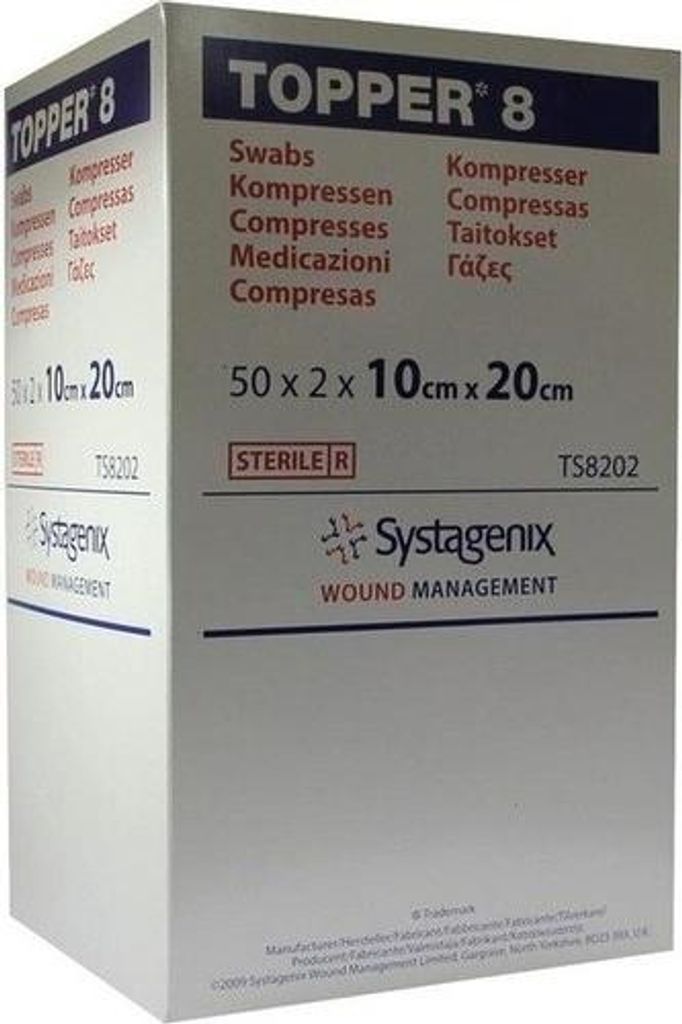 TOPPER 8 Kompr.10x20 cm steril