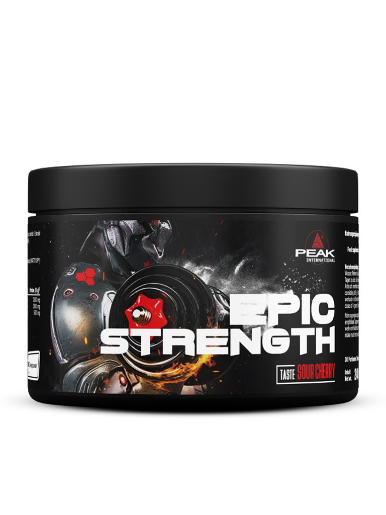 Epic Strength - 240g : Sour Cherry I Creatin ( Kreatin) I Creapure I Beta Alanin I WATTS'UP I Kraftsteigerung I Kraftausdauer I vegan
